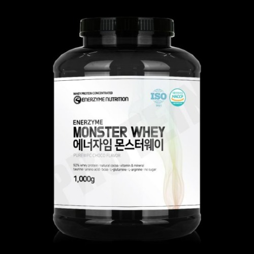 에너자임 몬스터웨이WPC 단백질보충제 1000g 초코맛 헬스프로틴파우더